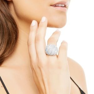 John Hardy Women’s Silver Diamond Pave Dome Ring